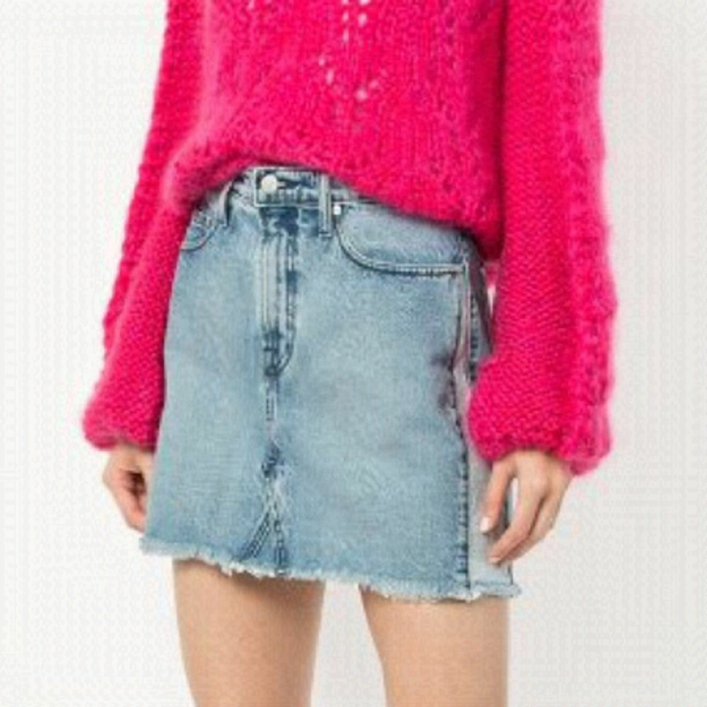 Nobody DENIM High Waisted Denim Mini Skirt Blue 30